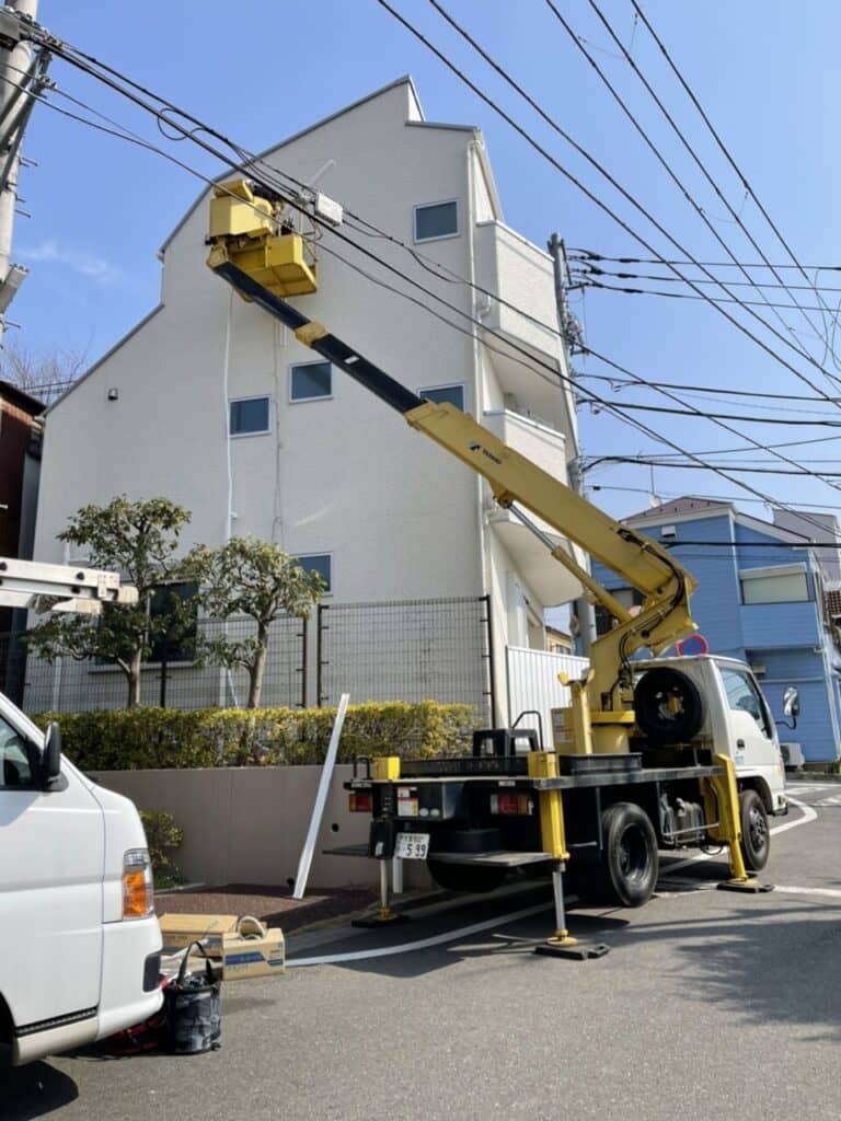 激レア現場、埼玉県上尾市高所作業車！